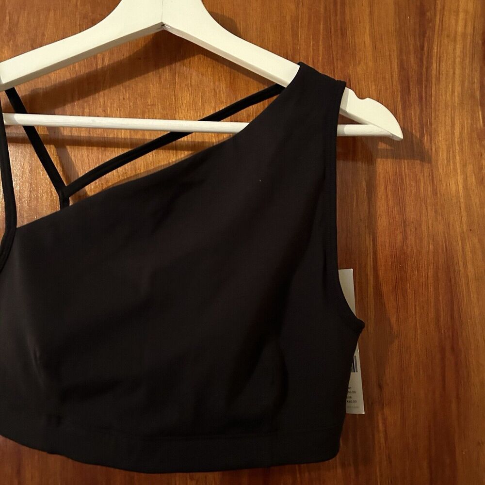 Sweaty Betty Sports Bra Black Asymmetric Sculpt Women's Medium One Shoulder NWT - Picture 4 of 11